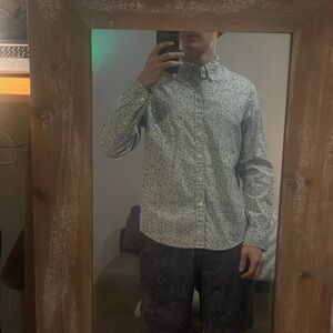 J Crew Long Sleeve Button Down Floral Pattern
